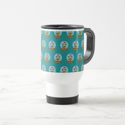Mug De Voyage Globe des neiges avec Chouette du Père Noël (Devant droit)