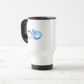 Mug De Voyage Glowing infinity with blue rose (Devant gauche)