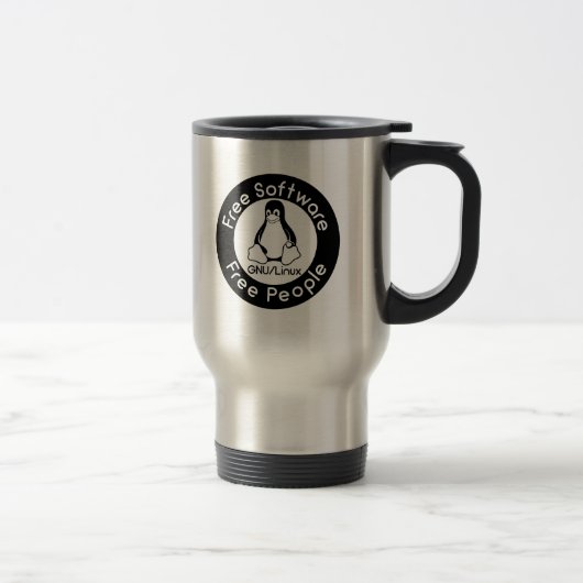 Mug De Voyage GNU/Linux (Droit)
