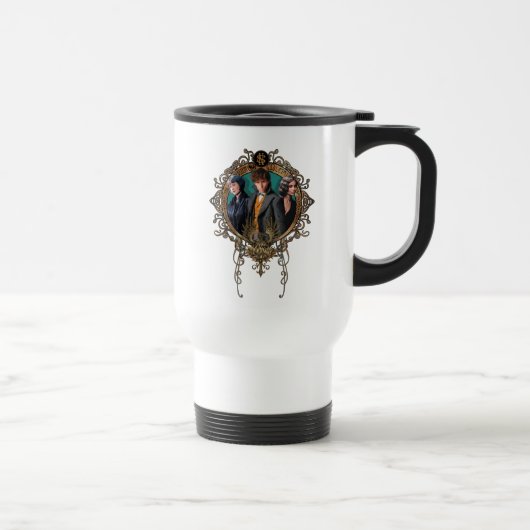 Mug De Voyage Golden Newt, Tina et Leta Art Déco Portrait (Droite)