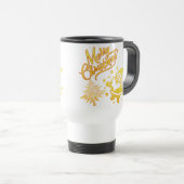 Mug De Voyage Golden Santa & Tree Christmas Design (Devant droit)