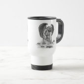 Mug De Voyage Golem Gargoyle noir et blanc (Devant droit)