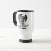 Mug De Voyage Golem Gargoyle noir et blanc (Devant gauche)