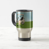 Mug De Voyage Golf personnalisé avec navette de panier (Devant gauche)