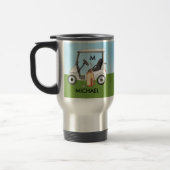 Mug De Voyage Golf personnalisé avec navette de panier (Gauche)