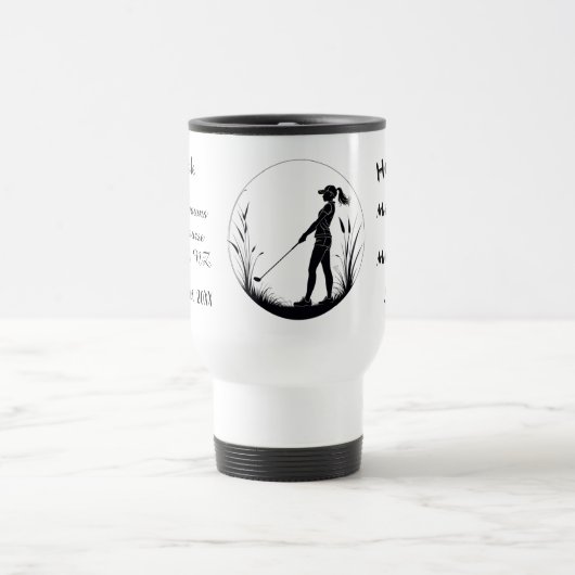 Mug De Voyage Golf personnalisé sur mesure trou en 1 (Centre)