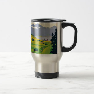 Mug De Voyage Golf vintage Lausanne City Lac Suisse
