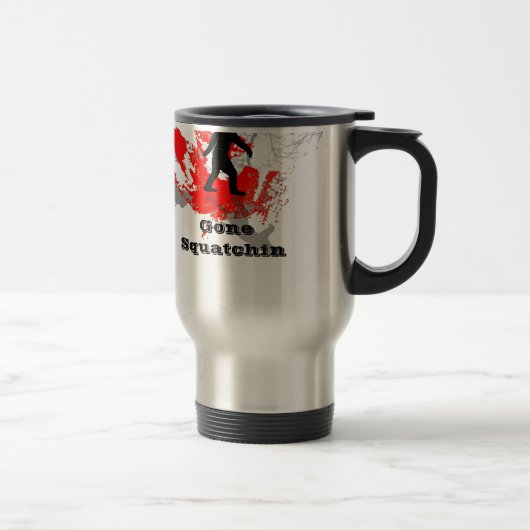 Mug De Voyage Gone Squatchin, noir bigfoot (Droit)