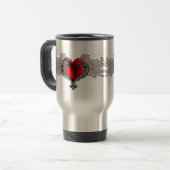 Mug De Voyage Goth Heart avec Ange Wings (Devant gauche)