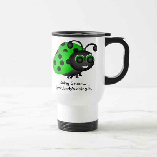 Mug De Voyage Goûter la boue de coccinelle verte (Droite)