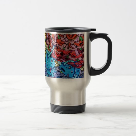 Mug De Voyage Graffiti coloré (Droit)