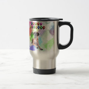 Mug De Voyage Grand Chien Danois Souhaitant Bonne Année