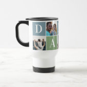 Mug De Voyage Grand papa | Collage photo couleur bloc (Gauche)