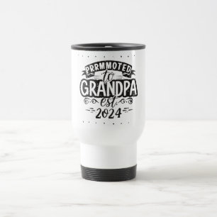 Mug De Voyage grand-père est 2024, Promoted To Grandpa Est. 2024