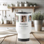 Mug De Voyage Grand-père personnalisé | Cadeau photo personnalis<br><div class="desc">Surprise Grand-père avec un cadeau réfléchi et pratique qu’il chérira tous les jours! Cette tasse de voyage personnalisée présente jusqu'à trois photos de ses petits-enfants préférés et l'expression aimante "Grand-père, tu es notre préféré." Avec son design élégant et son couvercle anti-déversement, il est parfait pour les déplacements, le travail ou...</div>