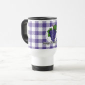 Mug De Voyage Grape on Violet Plaid (Devant gauche)