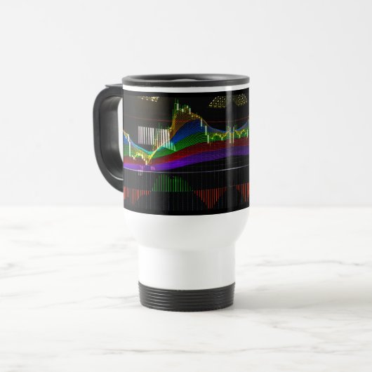 Mug De Voyage Graphique С et graduation avec indicateur "arc-en- (Devant gauche)