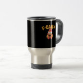 Mug De Voyage Graphique Créatif de Poulet Drôle F-Caw-F (Devant droit)