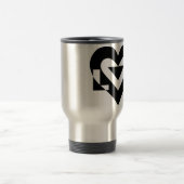 Mug De Voyage Graphique d'amour cool, noir (Centre)