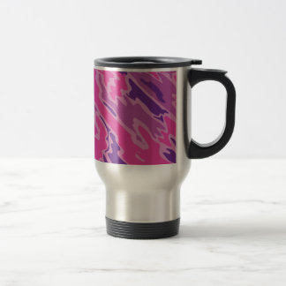 Mug De Voyage Graphique de texture de Camo rose