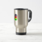 Mug De Voyage Graphique en acier de conception de tambour (Devant droit)