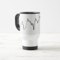 Graphique financier boursier noir et blanc