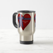 Mug De Voyage Graphique Patriotic Heart (Devant gauche)