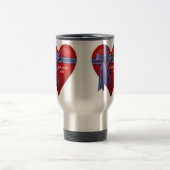 Mug De Voyage Graphique Patriotic Heart (Centre)