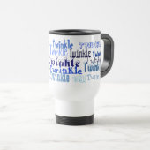 Mug De Voyage Graphiques bleus Twinkle Holiday (Devant droit)