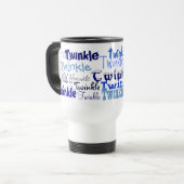 Mug De Voyage Graphiques bleus Twinkle Holiday (Devant gauche)