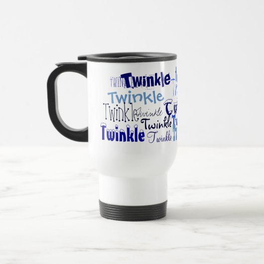 Mug De Voyage Graphiques bleus Twinkle Holiday (Gauche)
