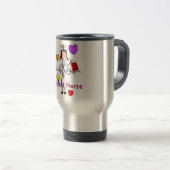 Mug De Voyage Graphiques de style de relief par cadeaux (Devant droit)
