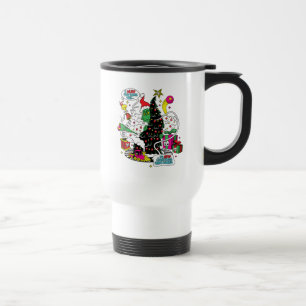 Mug De Voyage Graphisme de Noël coloré de Grinch
