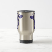 Mug De Voyage Graphisme de vache en pop art violet (Centre)