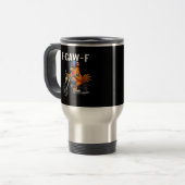 Mug De Voyage Graphisme esthétique classique de poulet F-Caw-F (Devant gauche)