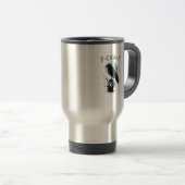 Mug De Voyage Graphisme Halloween crâne de corbeau corneille got (Devant droit)