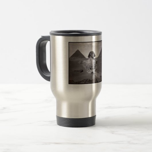 Mug De Voyage Great Sphinx & Gizeh Pyramides Necropolis Egypte (Devant gauche)