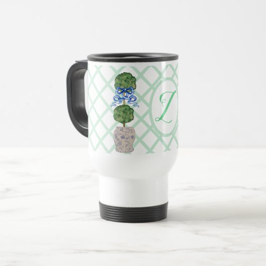Mug De Voyage Green Chinoiserie Ginger Jar Jars Topiary (Devant gauche)