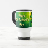 Mug De Voyage Green, Happiness & Joy - Bonne St. Patrick's Day ! (Devant gauche)