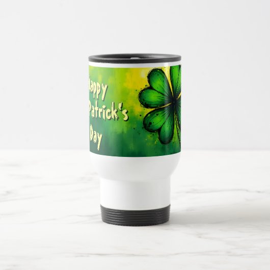 Mug De Voyage Green, Happiness & Joy - Bonne St. Patrick's Day ! (Centre)