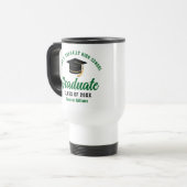 Mug De Voyage Green High School Graduate Custom 2025 Graduation (Devant gauche)
