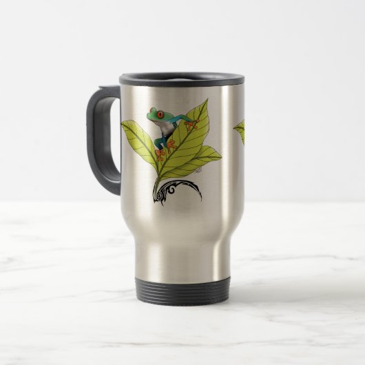 Mug De Voyage Grenouille à arbre rouge (Devant gauche)