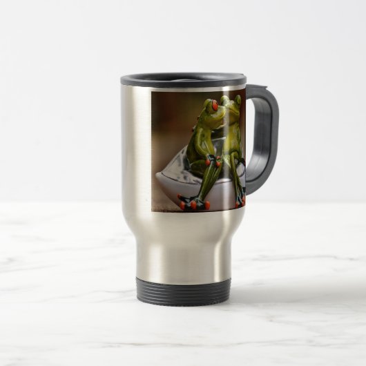 Mug De Voyage Grenouilles joyeuses (Devant droit)