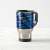Mug De Voyage grille d'angle bleu (Devant droit)