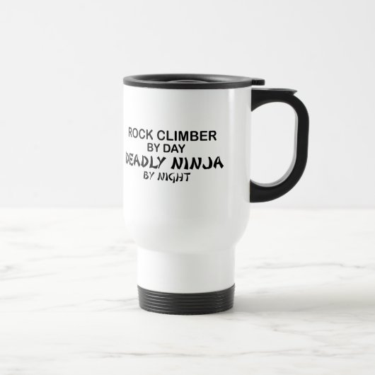Mug De Voyage Grimpeur de roche Ninja mortel par nuit (Droite)