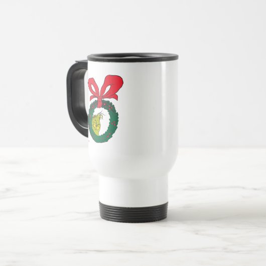 Mug De Voyage Grinch classique | Christmas Wreath (Devant gauche)