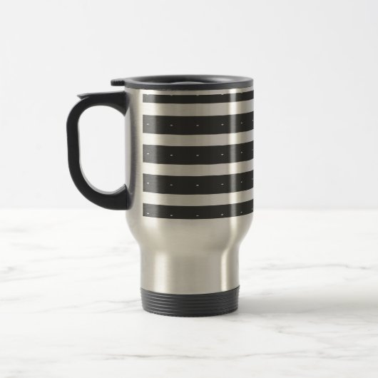 Mug De Voyage Gris foncé et rayures blanches (Gauche)
