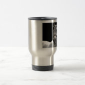 Mug De Voyage Gros plan Cheval blanc noir en nuit (Centre)