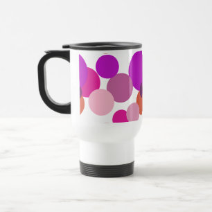 Mug De Voyage Gros pois de style années 70 en violet