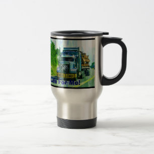 Mug De Voyage Gros Rig, Véhicule De Transport Lourd, Camion